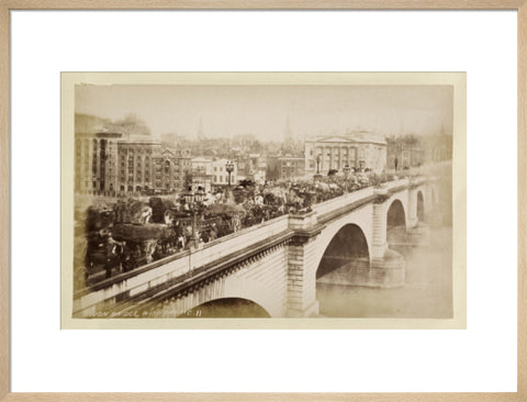 London Bridge with traffic c.1880