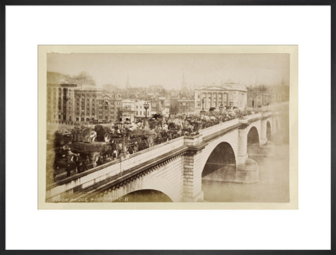 London Bridge with traffic c.1880