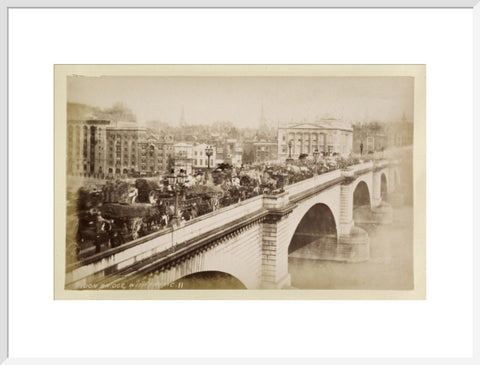 London Bridge with traffic c.1880