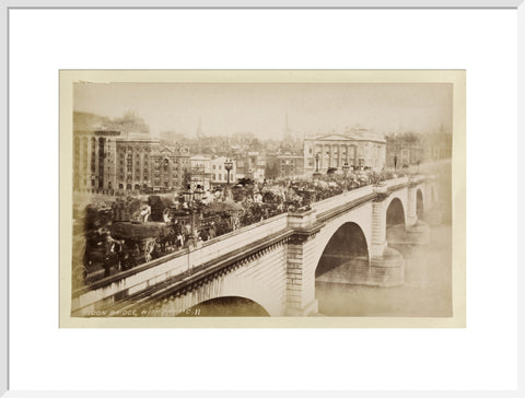 London Bridge with traffic c.1880