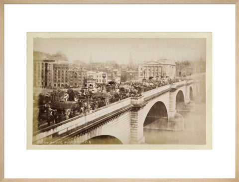 London Bridge with traffic c.1880