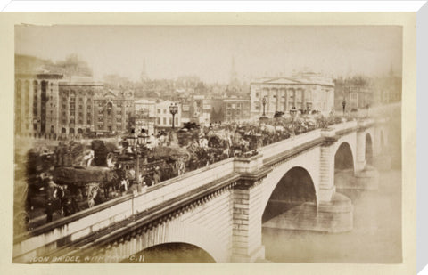 London Bridge with traffic c.1880