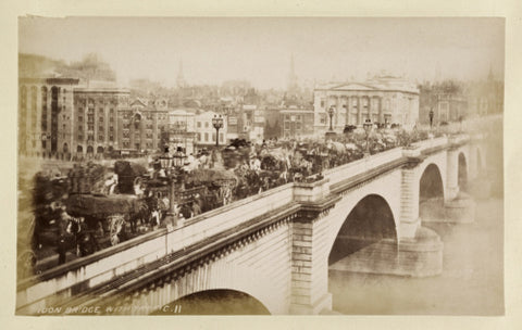 London Bridge with traffic c.1880