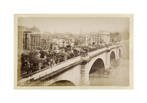 London Bridge with traffic c.1880