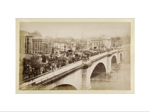 London Bridge with traffic c.1880