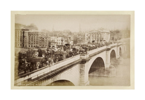 London Bridge with traffic c.1880