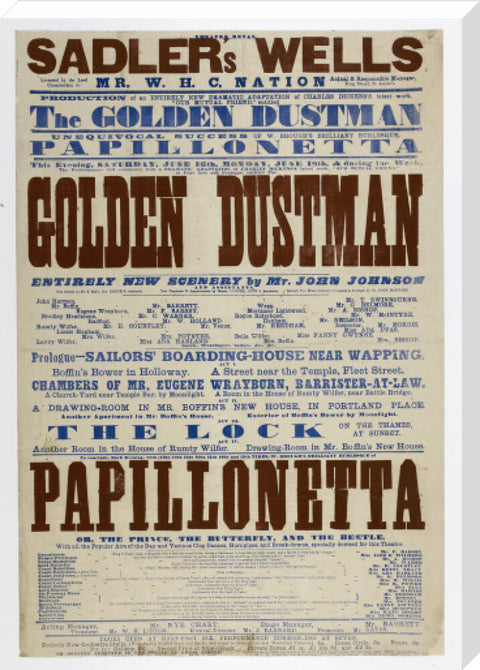 Double-crown playbill 1864-1866