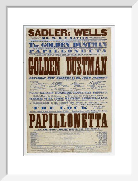 Double-crown playbill 1864-1866