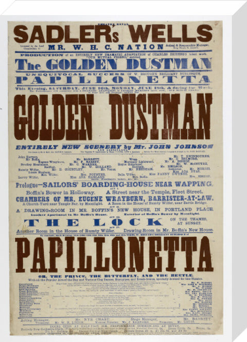 Double-crown playbill 1864-1866