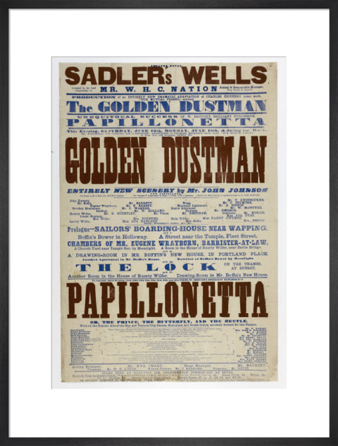 Double-crown playbill 1864-1866