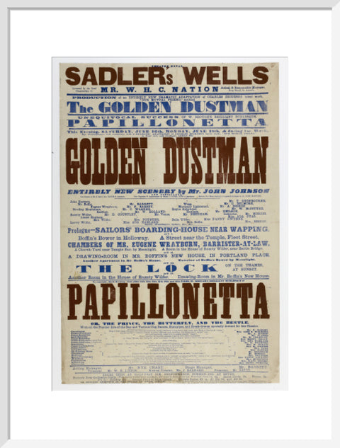 Double-crown playbill 1864-1866