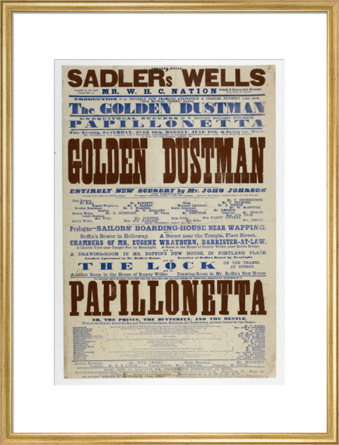 Double-crown playbill 1864-1866