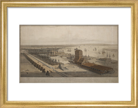 A View of the London Dock from the west 1808