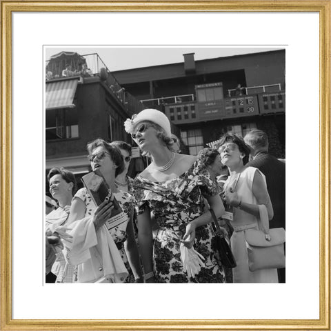 Women attending the All England Lawn Tennis1960