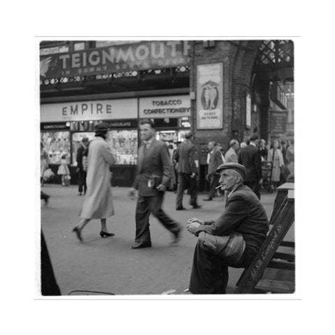 Shoe polisher Liverpool Street Station c.1960