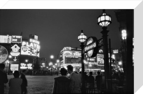 Piccadilly Circus at night 1960