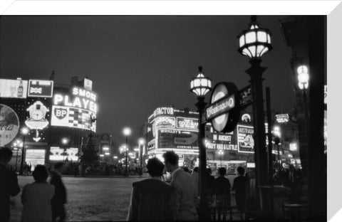 Piccadilly Circus at night 1960