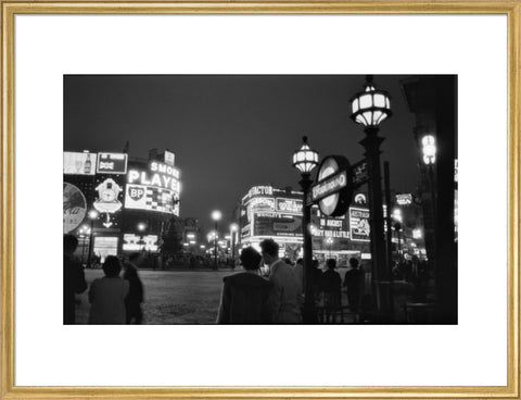 Piccadilly Circus at night 1960