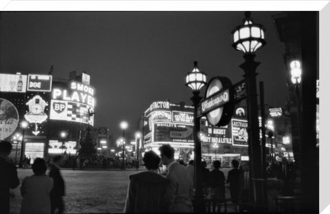 Piccadilly Circus at night 1960