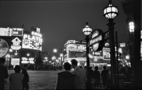 Piccadilly Circus at night 1960