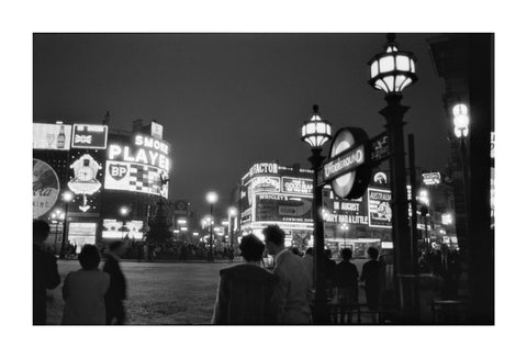 Piccadilly Circus at night 1960