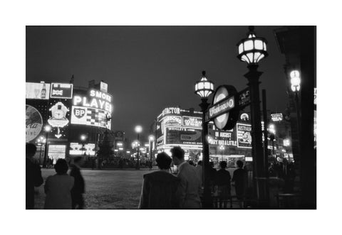 Piccadilly Circus at night 1960