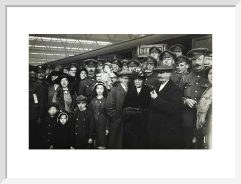 Soldiers leaving for the war from Waterloo Station 1916.