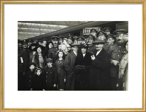 Soldiers leaving for the war from Waterloo Station 1916.