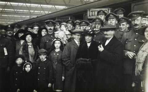 Soldiers leaving for the war from Waterloo Station 1916.