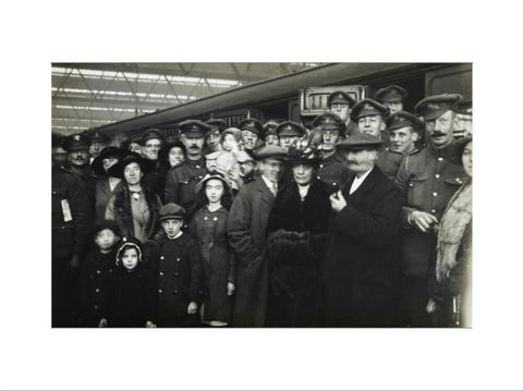 Soldiers leaving for the war from Waterloo Station 1916.