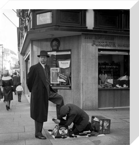 Shoe shine man. c.1955