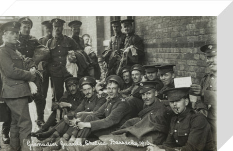 Grenadier Guards awaiting the postman 1916