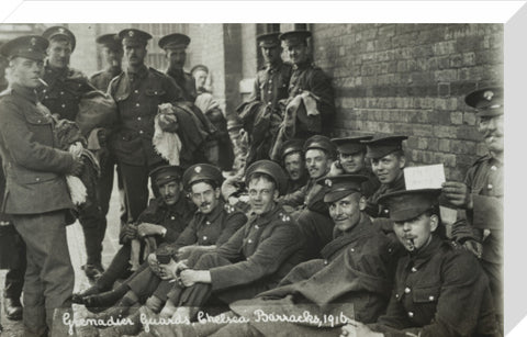 Grenadier Guards awaiting the postman 1916