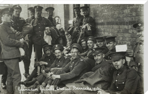 Grenadier Guards awaiting the postman 1916