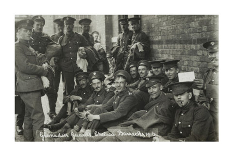 Grenadier Guards awaiting the postman 1916