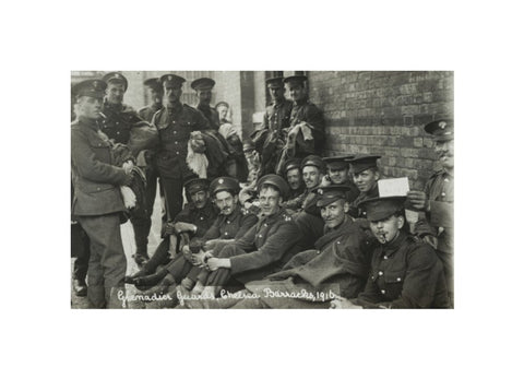 Grenadier Guards awaiting the postman 1916