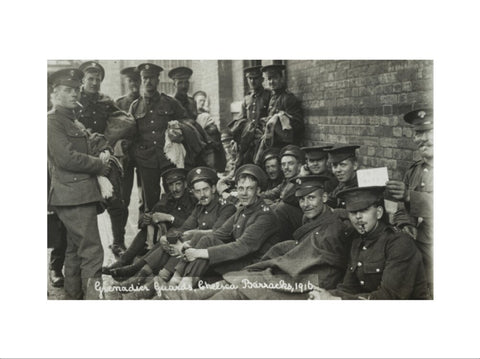 Grenadier Guards awaiting the postman 1916