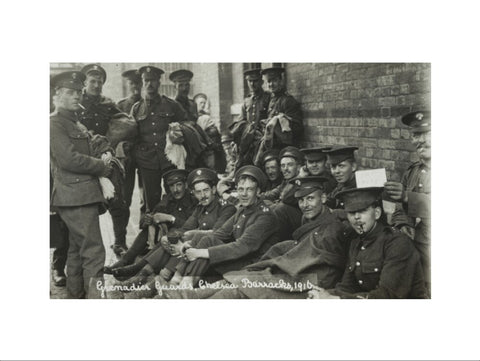 Grenadier Guards awaiting the postman 1916