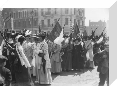 Suffragettes in a procession to promote the Women's Exhibition 1909