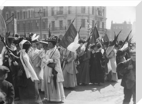 Suffragettes in a procession to promote the Women's Exhibition 1909