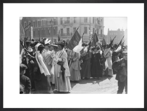 Suffragettes in a procession to promote the Women's Exhibition 1909