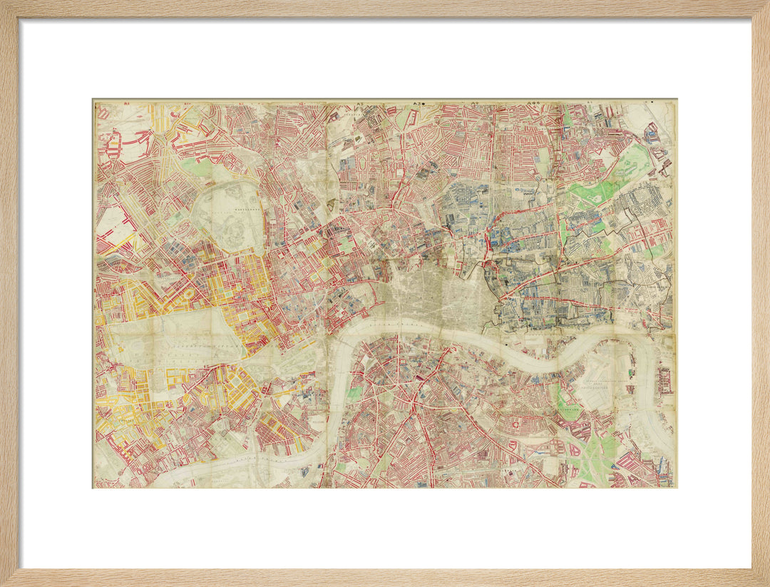 Booth Poverty Map sections 1- 50 1889 – London Museum