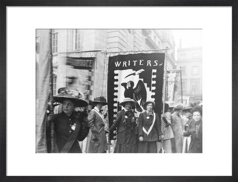 Members of the Women Writers' Suffrage League NUWSS procession