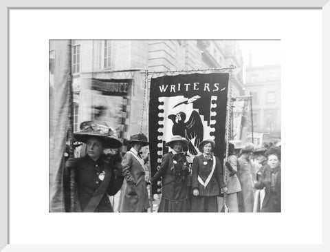 Members of the Women Writers' Suffrage League NUWSS procession
