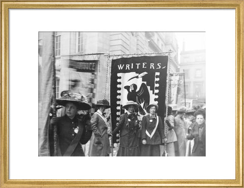Members of the Women Writers' Suffrage League NUWSS procession