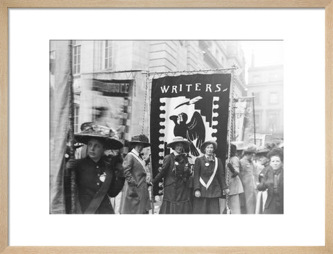 Members of the Women Writers' Suffrage League NUWSS procession