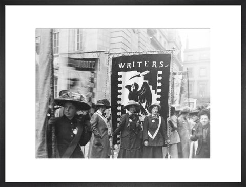 Members of the Women Writers' Suffrage League NUWSS procession