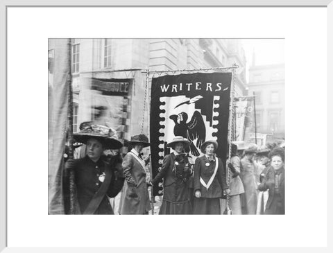 Members of the Women Writers' Suffrage League NUWSS procession