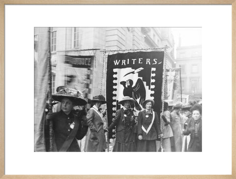 Members of the Women Writers' Suffrage League NUWSS procession