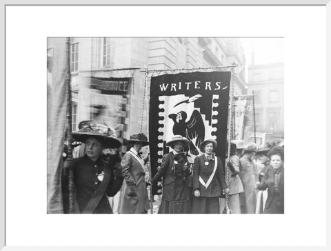 Members of the Women Writers' Suffrage League NUWSS procession